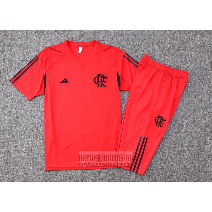 Chandal del Flamengo Manga Corta 2023-2024 Rojo - Pantalon Corto